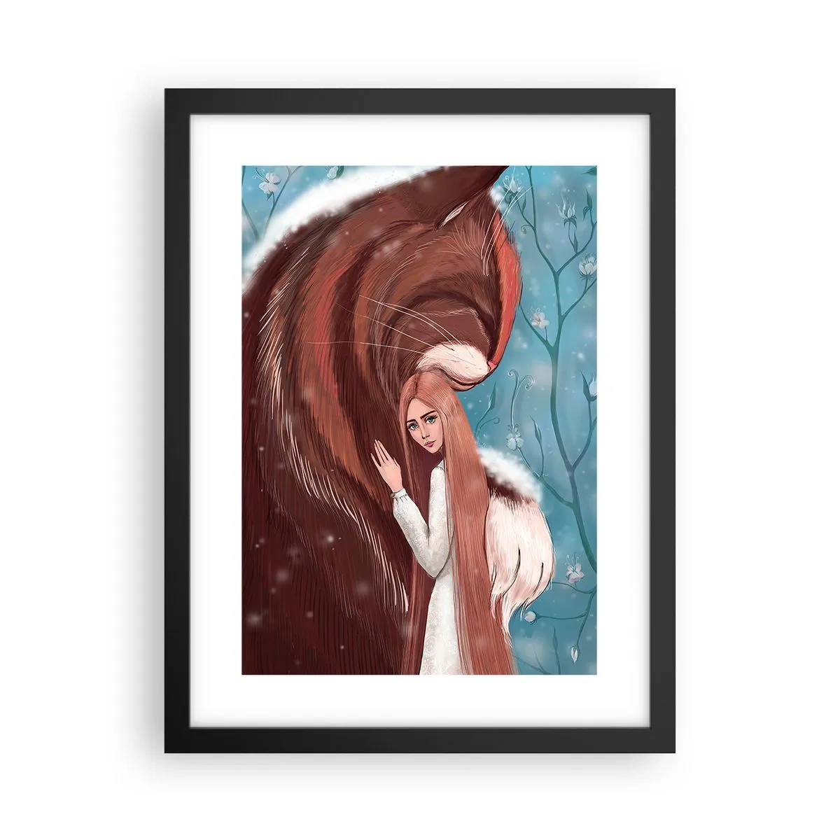 Poster in einem schwarzem Rahmen - Willkommen im Märchen - 30x40 cm