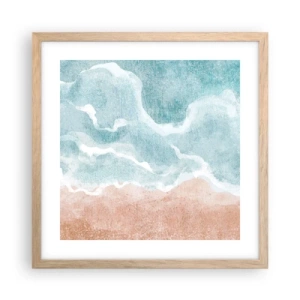 Poster in einem Rahmen aus heller Eiche - Cloud-Abstraktion - 40x40 cm