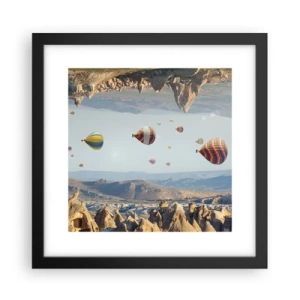 Poster in einem schwarzem Rahmen - Hier ist alles möglich - 30x30 cm