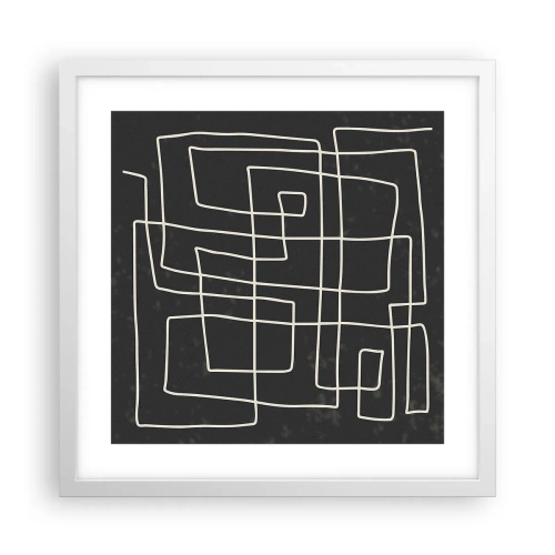 Poster in einem weißen Rahmen - Nicht so einfach - 40x40 cm