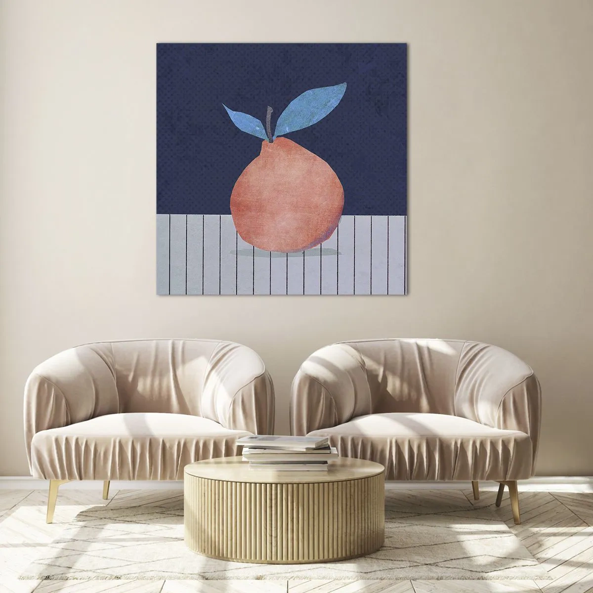 Glasbild - Bild auf glas - Konvexität und Ebene - 60x60 cm