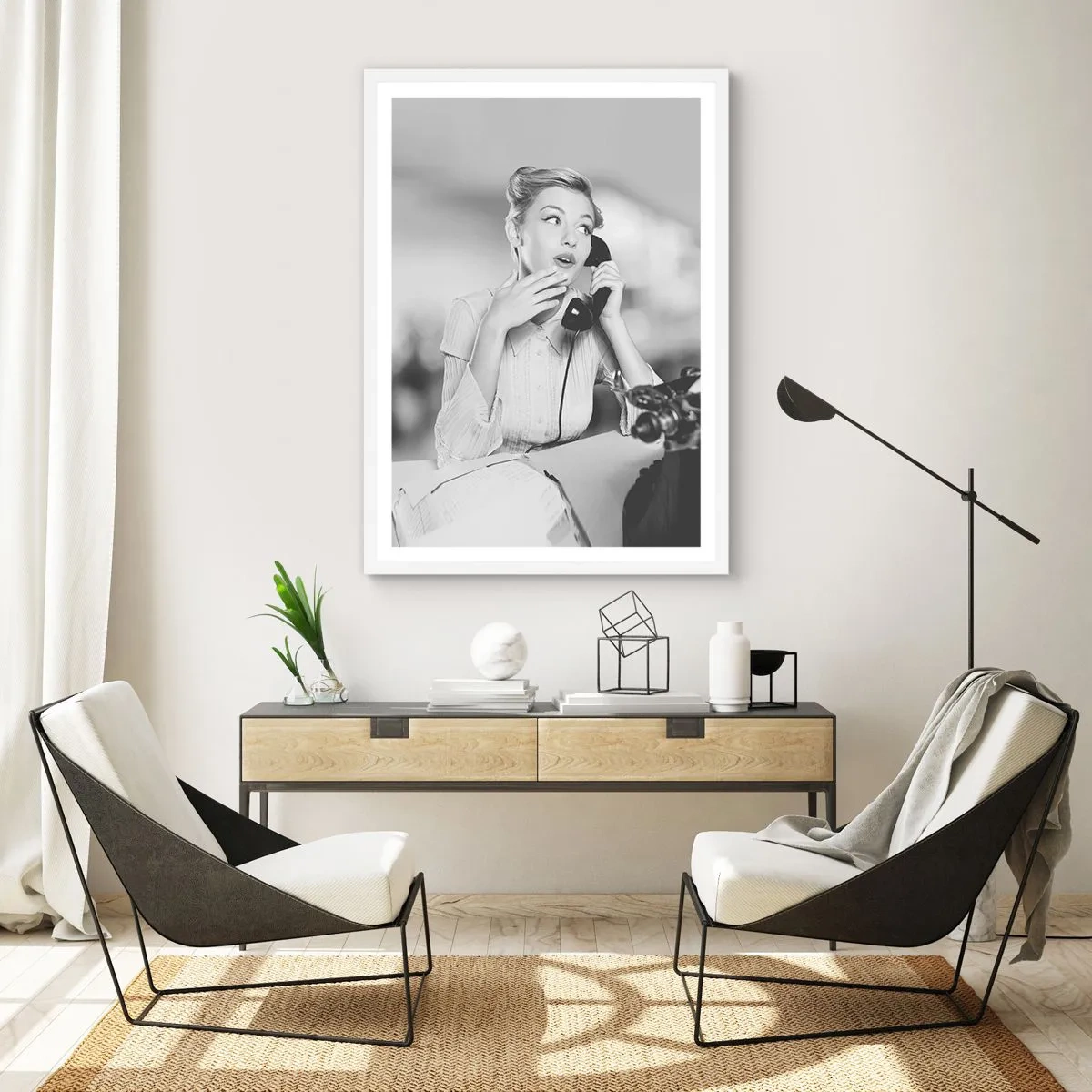 Poster in einem weißen Rahmen - Hallo, wir sind in den 1950er Jahren. - 30x40 cm