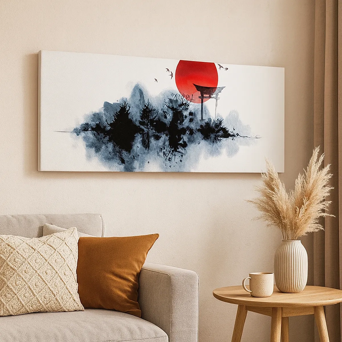 Bild auf Leinwand - Leinwandbild - Japanische Sicht - 30x30 cm