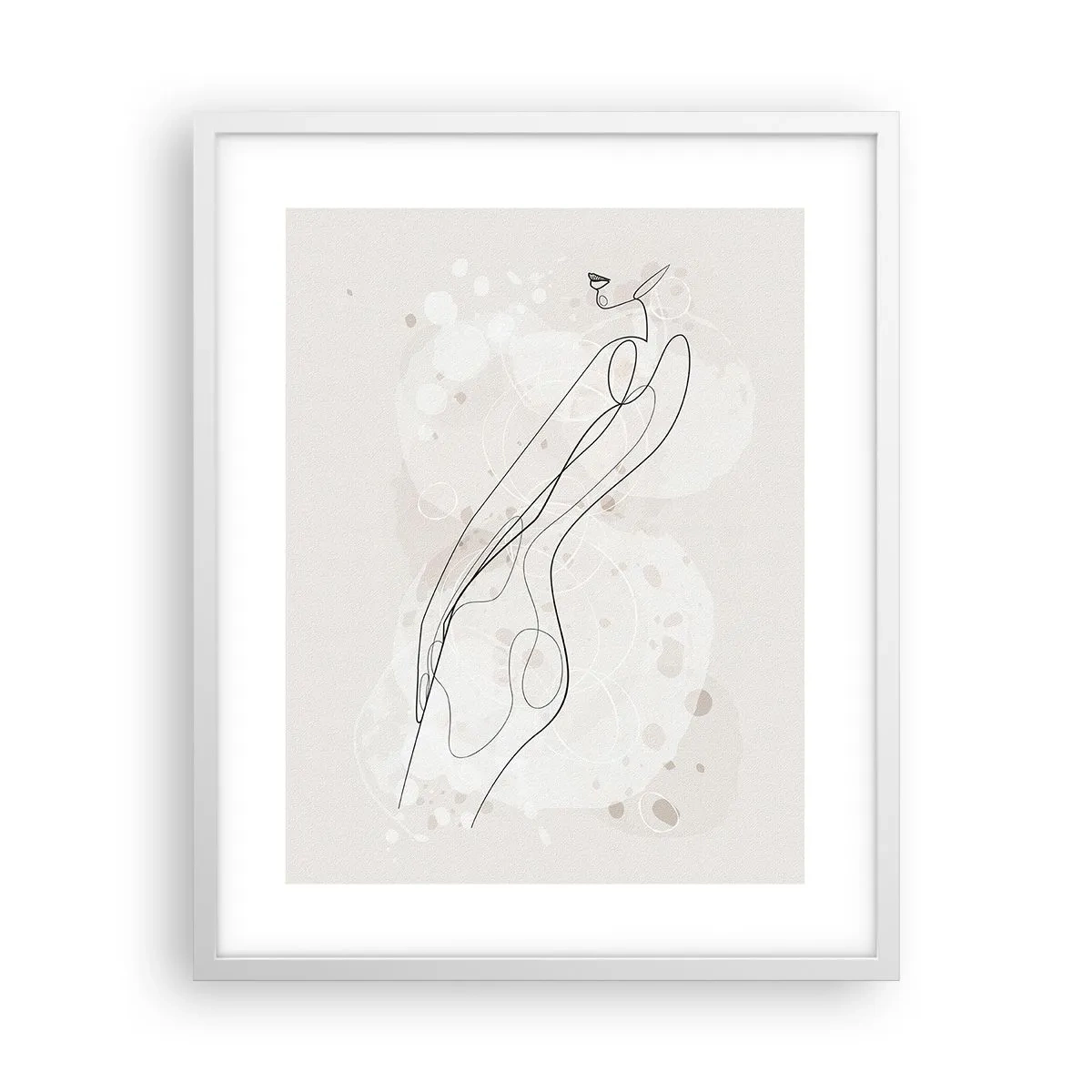 Poster in einem weißen Rahmen - Der Blick schweift - 40x50 cm