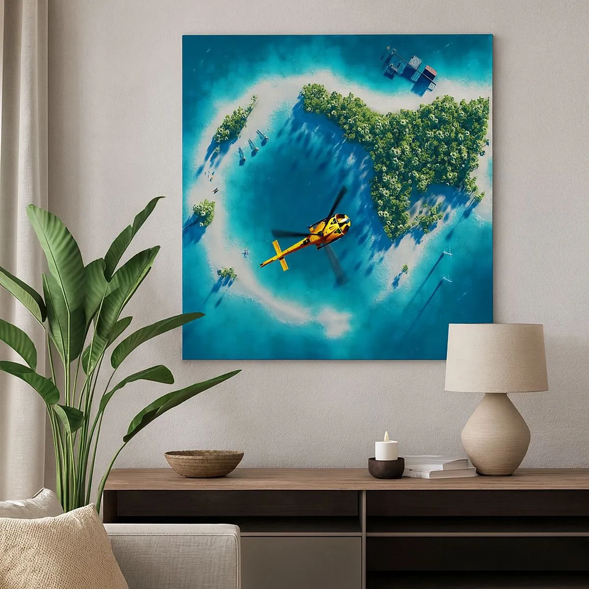 Bild auf Leinwand - Leinwandbild - Kauf dir eine Insel - 30x30 cm