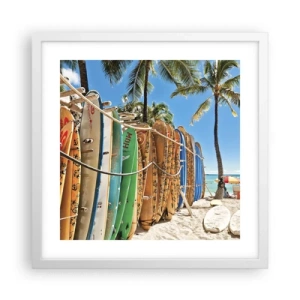 Poster in einem weißen Rahmen - Sonniger Spaß - 40x40 cm