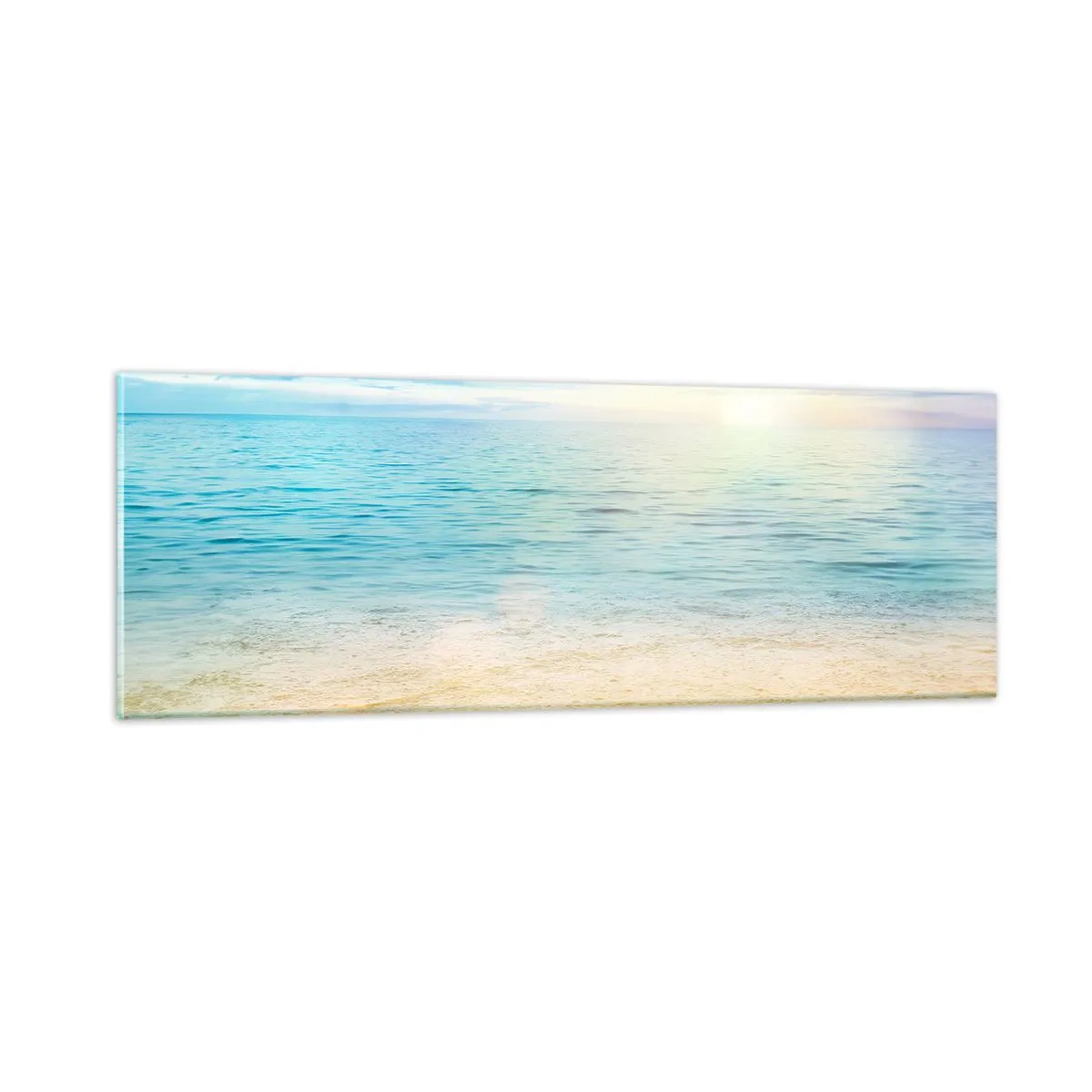 Glasbild - Bild auf glas - Großes Blau - 90x30 cm