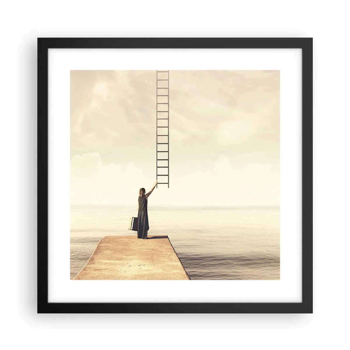 Poster in einem schwarzem Rahmen - Eine magische Reise - 40x40 cm