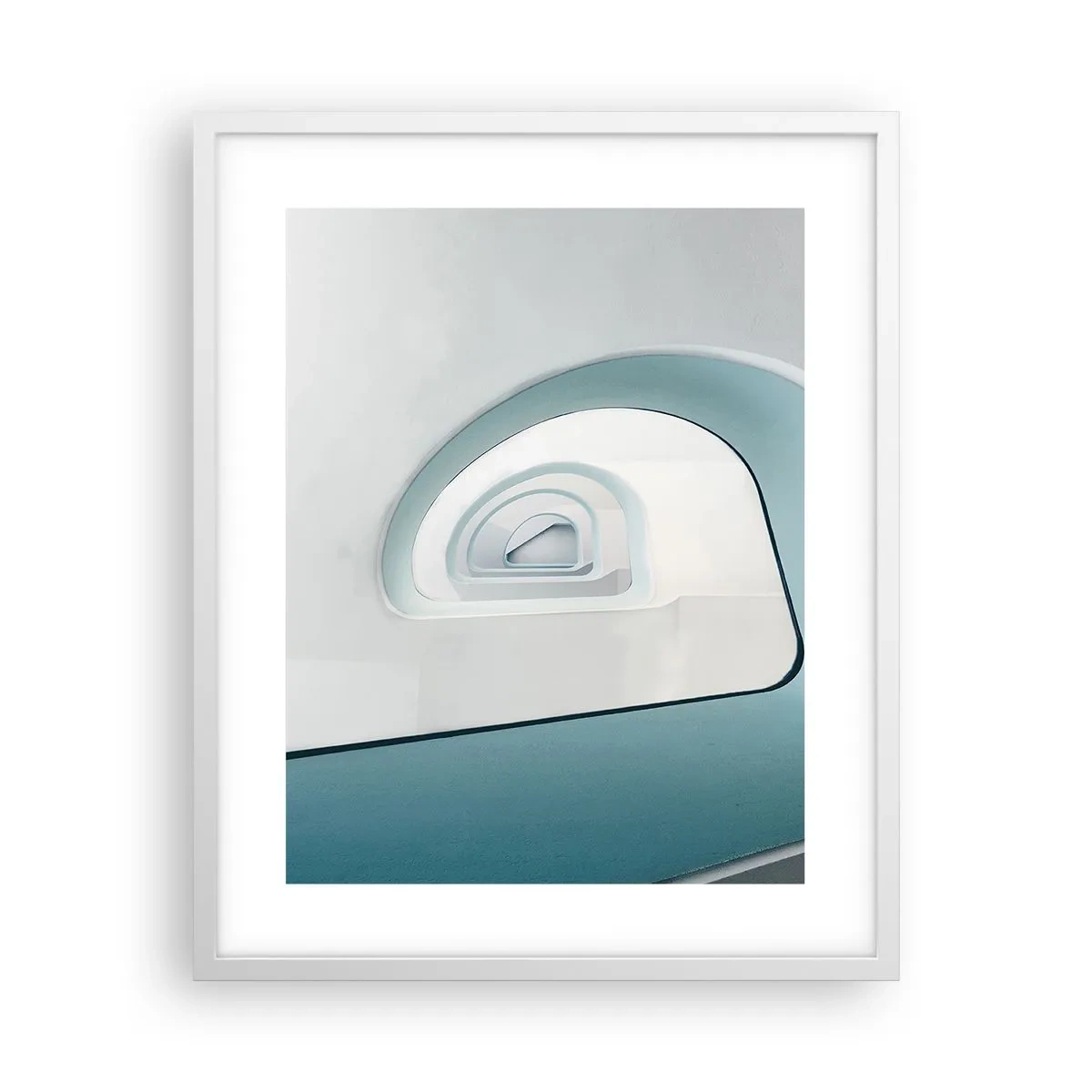 Poster in einem weißen Rahmen - Bis zum Ende des Blaus - 40x50 cm