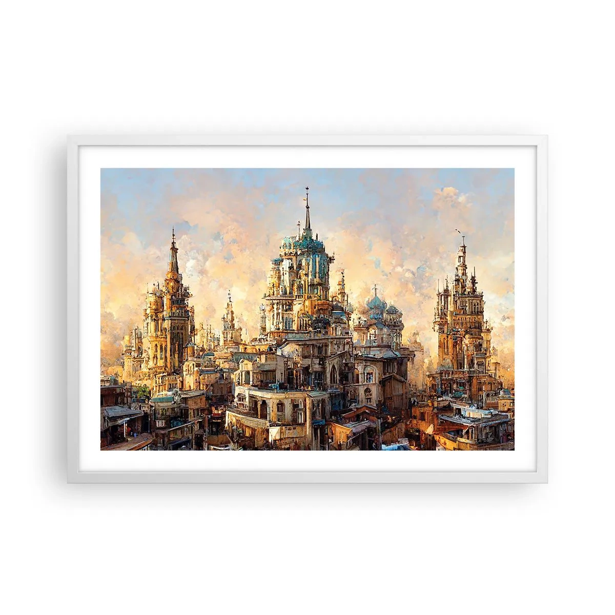 Poster in einem weißen Rahmen - Stadt der Städte - 70x50 cm