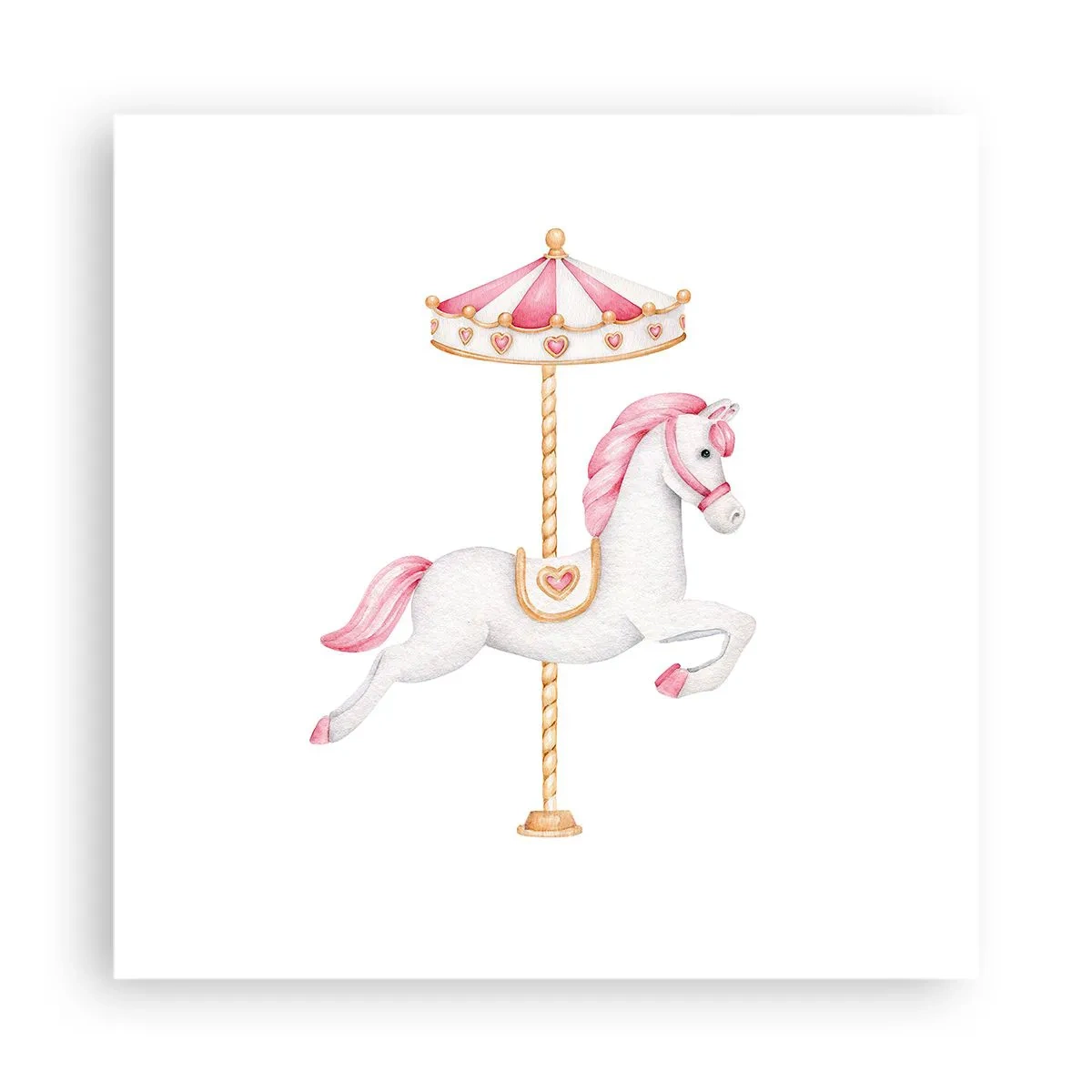 Poster - Er legte los - 40x40 cm