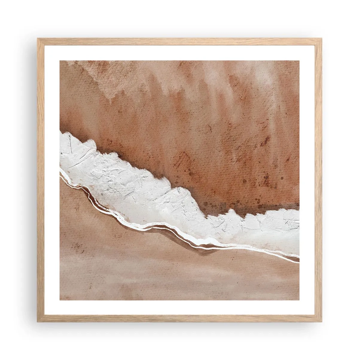 Poster in einem Rahmen aus heller Eiche - In Farben der Erde - 60x60 cm