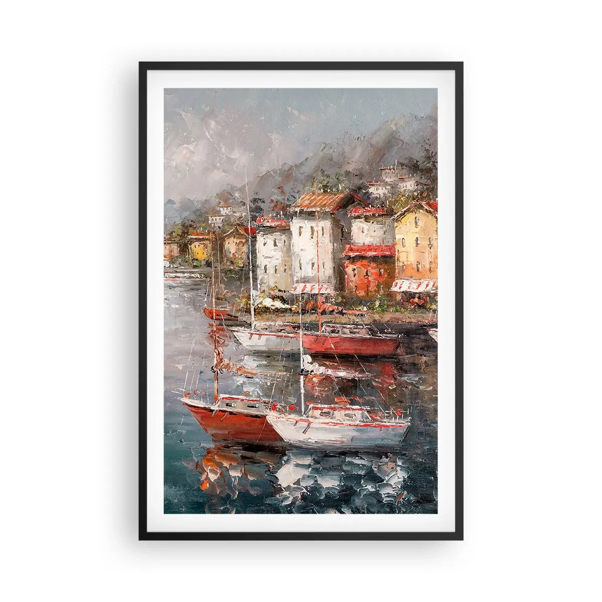 Poster in einem schwarzem Rahmen - Romantische Oase - 61x91 cm