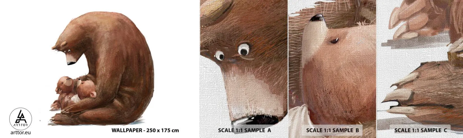 Fototapeten Muster Premium Canvas - Süße Träume, Kinder - Für Kinder, Tragen, Familie - 100x30 cm