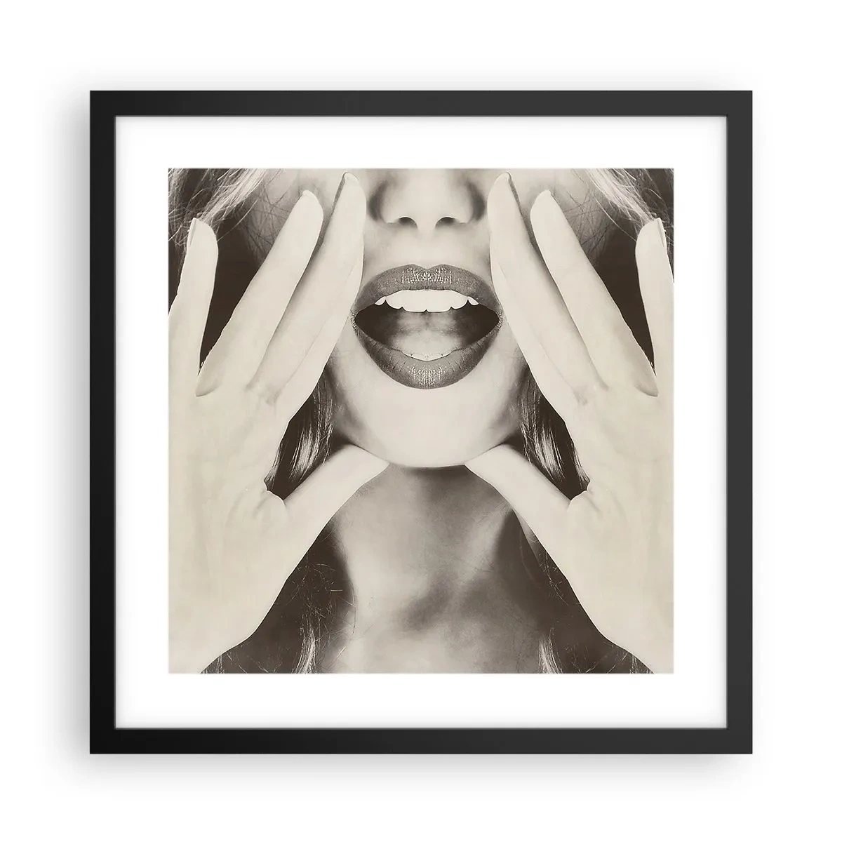 Poster in einem schwarzem Rahmen - Ich komme schon! - 40x40 cm