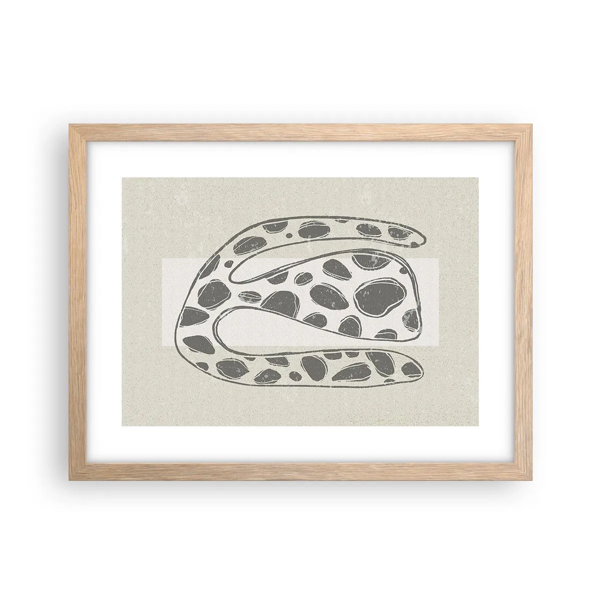 Poster in einem Rahmen aus heller Eiche - Seltsame Kreatur - 40x30 cm