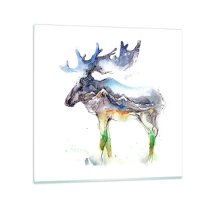 Glasbild - Bild auf glas - Der Held eines Wintermärchens - 40x40 cm