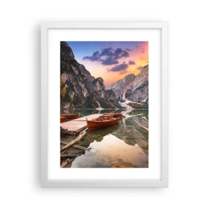 Poster in einem weißen Rahmen - Versprechen des Tages - 30x40 cm