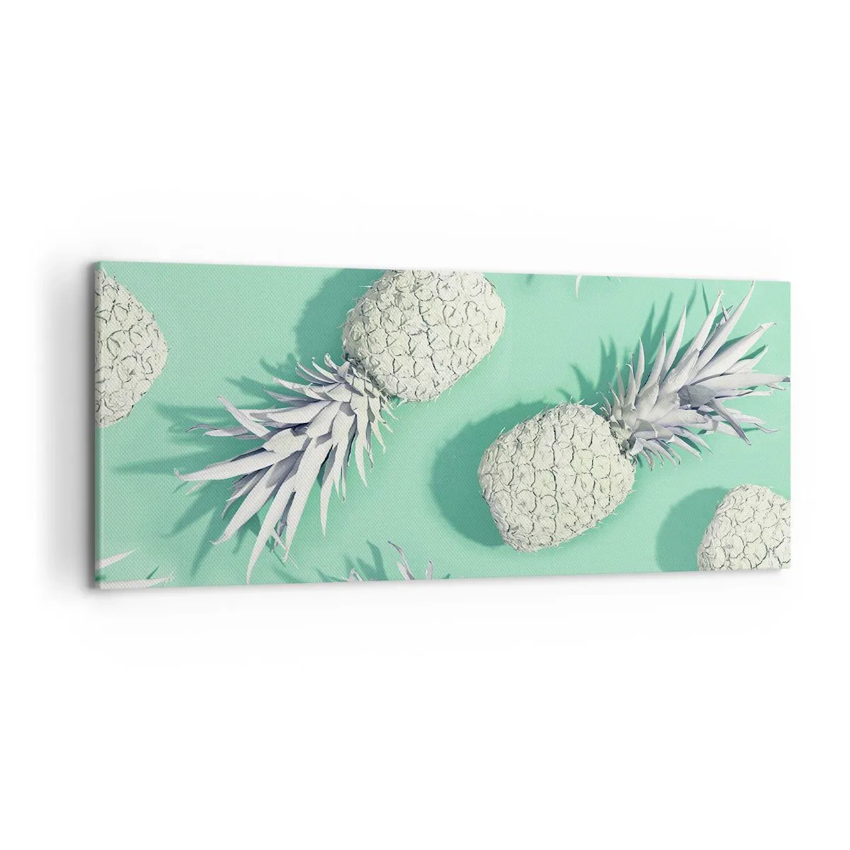 Bild auf Leinwand - Leinwandbild - Das passt gut zu Minze - 100x40 cm