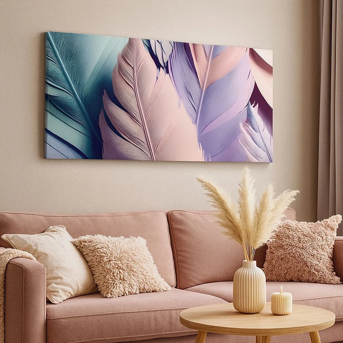 Bild auf Leinwand - Leinwandbild - Vogel-Chic - 100x40 cm