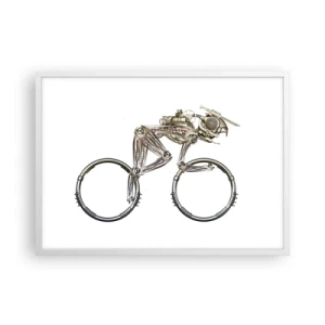 Poster in einem weißen Rahmen - Eine tolle Maschine - 70x50 cm