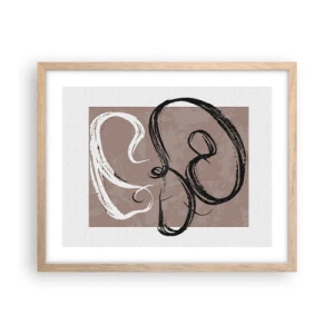 Poster in einem Rahmen aus heller Eiche - Komposition – die Suche nach Fülle - 50x40 cm