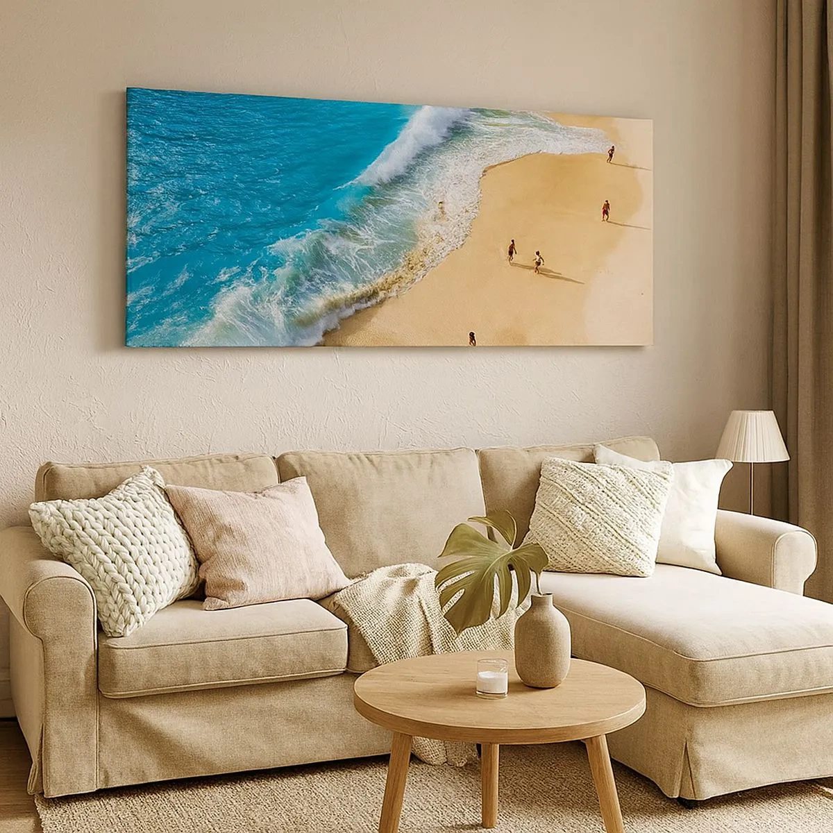 Bild auf Leinwand - Leinwandbild - Und dann die Sonne, der Strand… - 100x40 cm