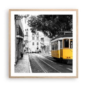 Poster in einem Rahmen aus heller Eiche - Und Fado im Hintergrund - 60x60 cm