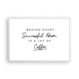 Poster in einem weißen Rahmen - Erfolgsgeheimnis - 100x70 cm