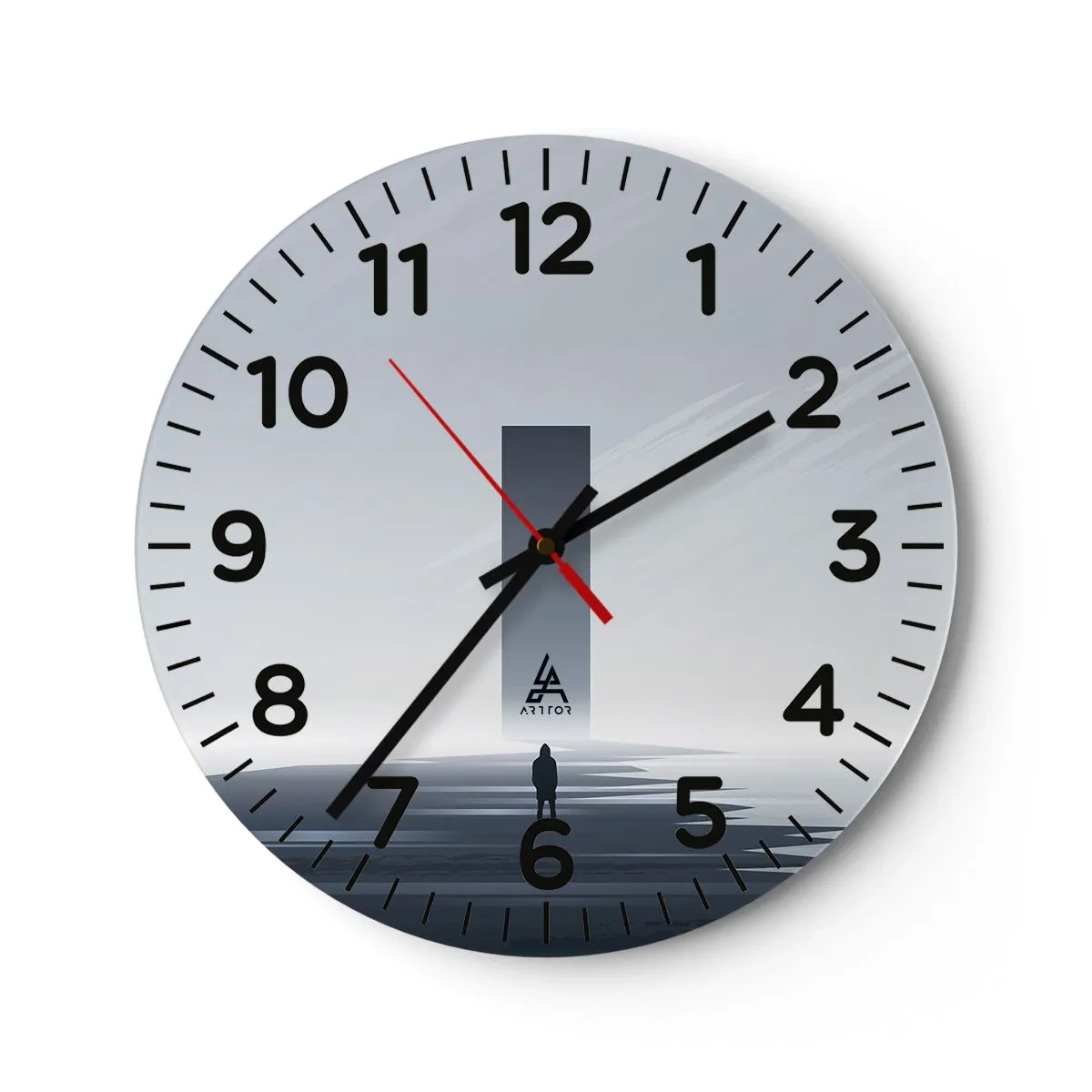Wanduhr - Glasuhr - Chance oder Bedrohung? - 30x30 cm