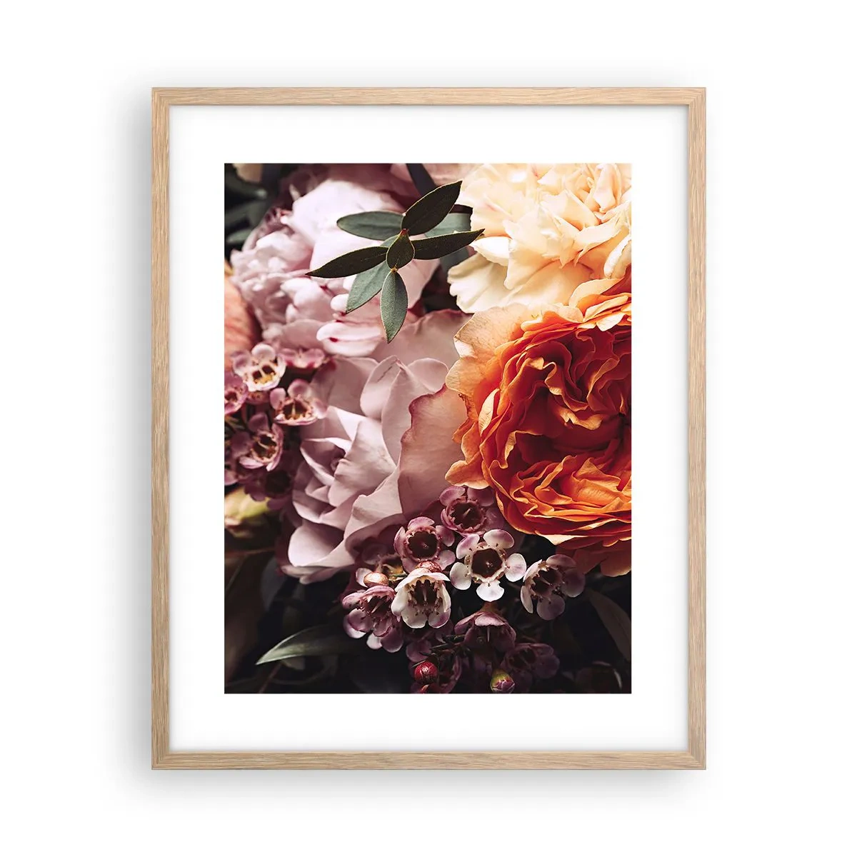 Poster in einem Rahmen aus heller Eiche - Eingehüllt in Schönheit - 40x50 cm