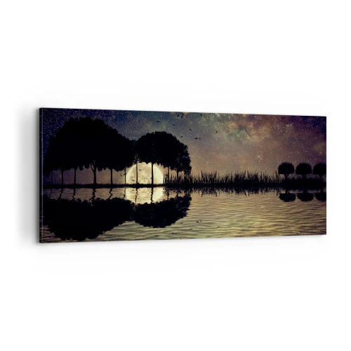 Bild auf Leinwand - Leinwandbild - Nacht am Ende der Welt - 100x40 cm