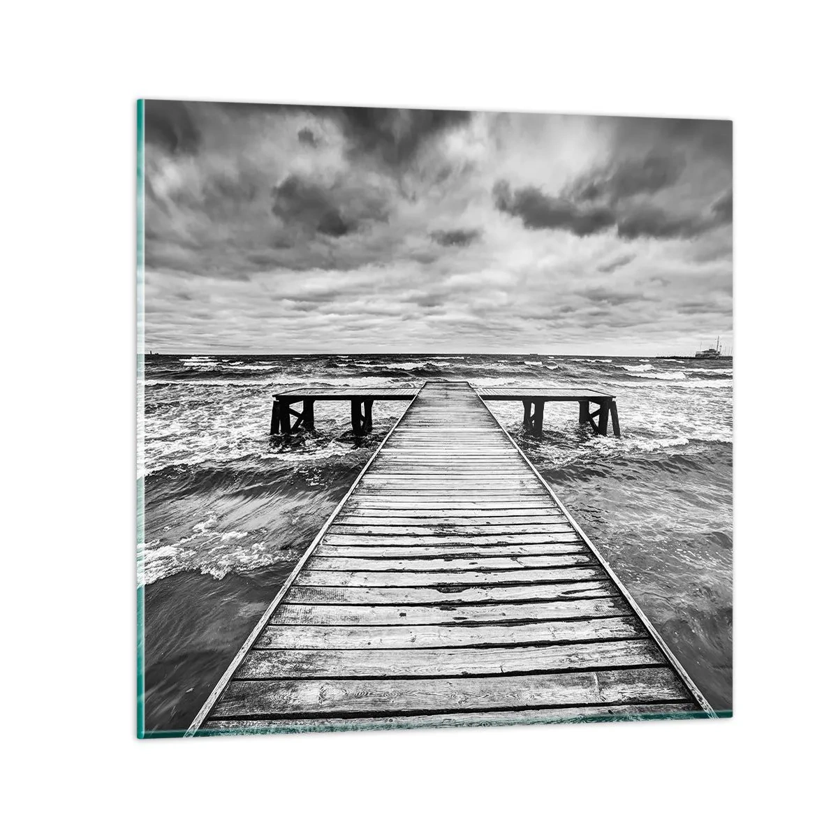 Glasbild - Bild auf glas - Ich warte darauf, dass der Wind wegjagt... - 30x30 cm