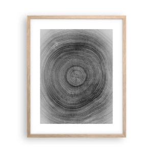 Poster in einem Rahmen aus heller Eiche - Zeichen der Zeit - 40x50 cm