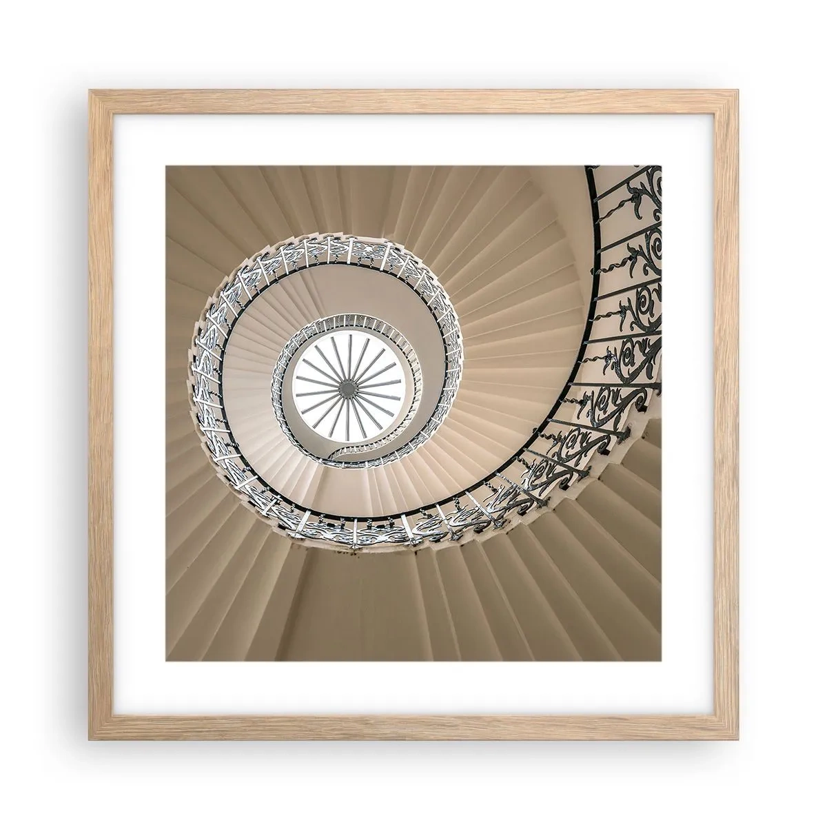 Poster in einem Rahmen aus heller Eiche - Im Inneren der Muschel - 40x40 cm