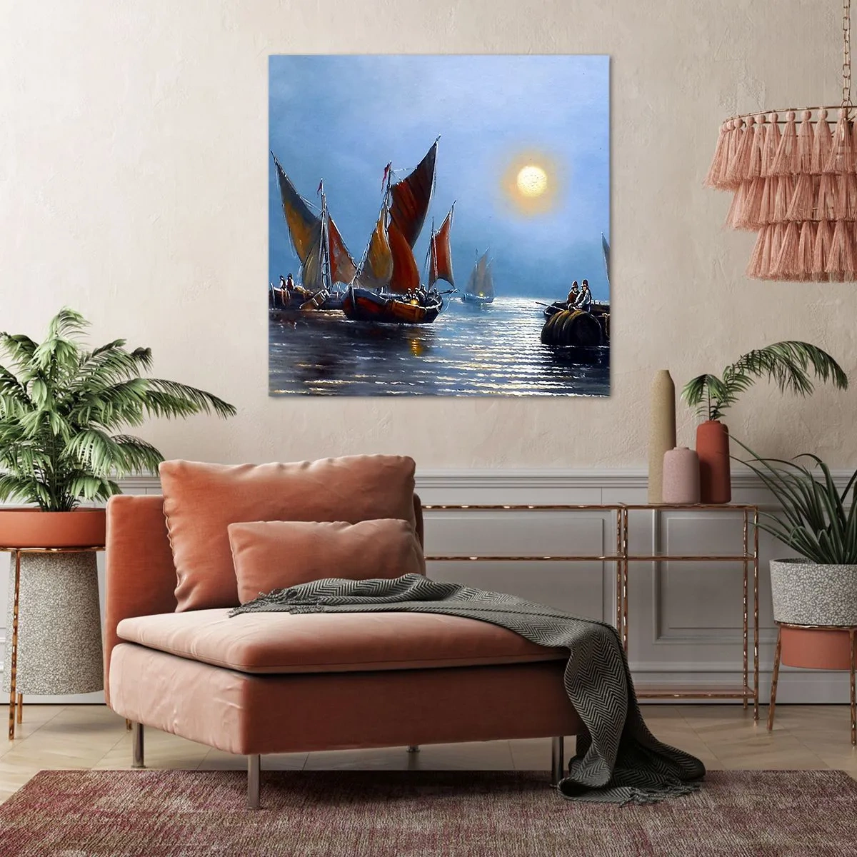 Bild auf Leinwand - Leinwandbild - Nachtfang - 30x30 cm