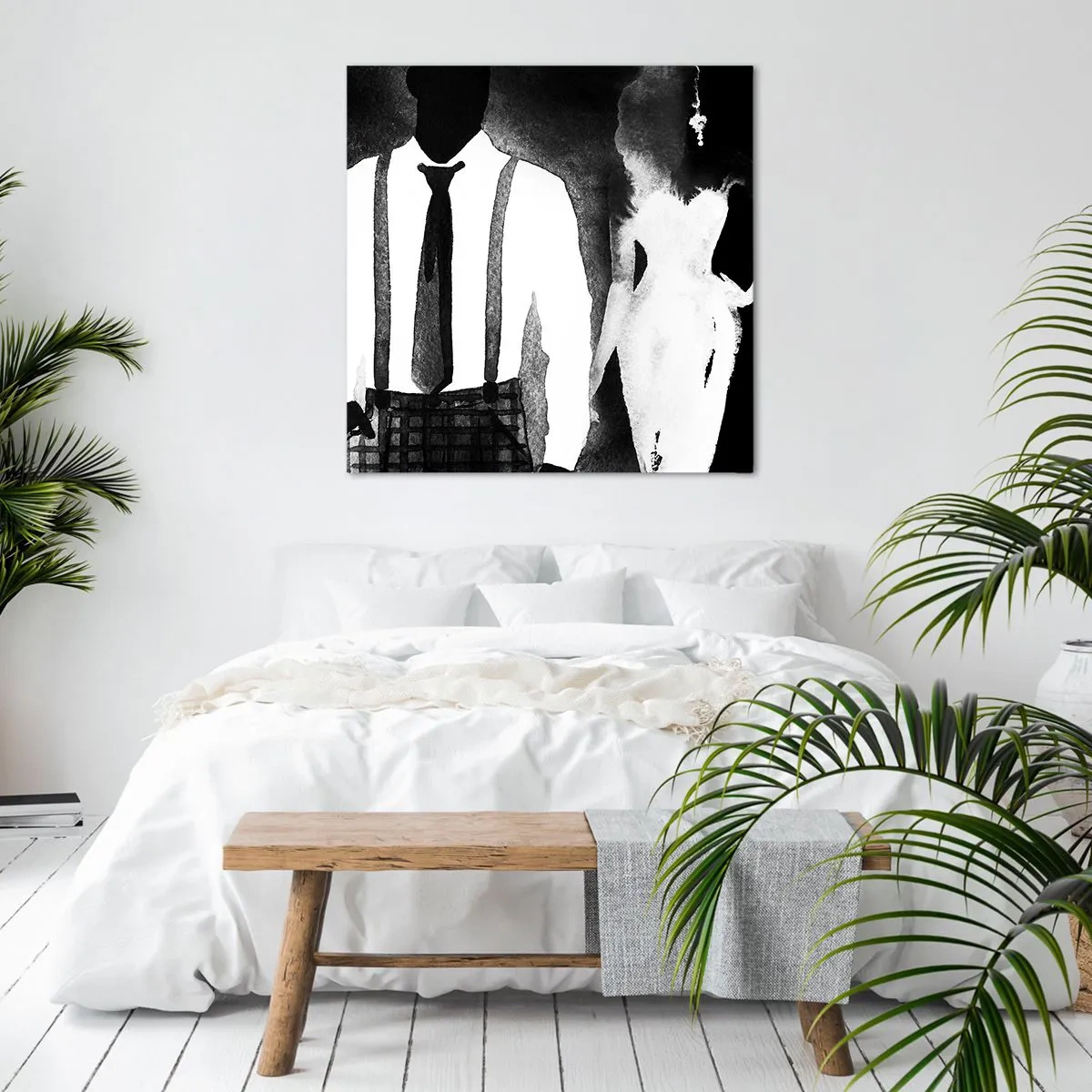 Bild auf Leinwand - Leinwandbild - In Noir-Atmosphäre - 60x60 cm