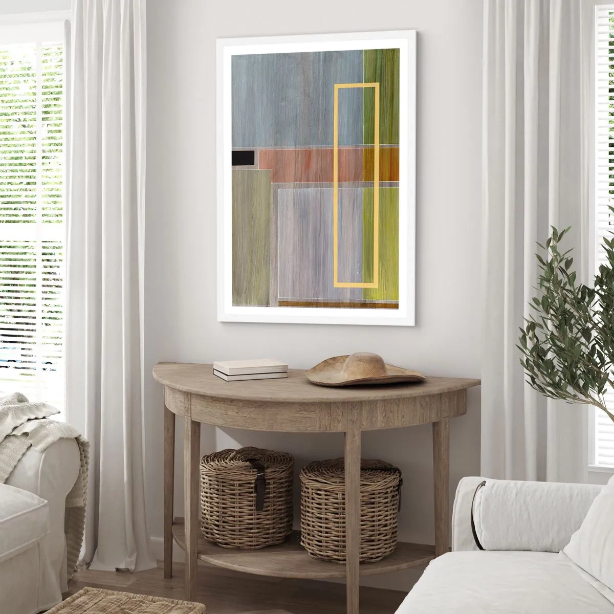 Poster in einem weißen Rahmen - Einfach und ruhig - 40x50 cm