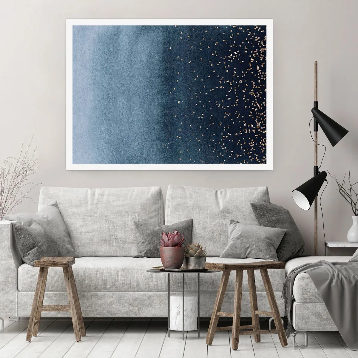 Poster - Komposition - blaue Phasen - 70x50 cm