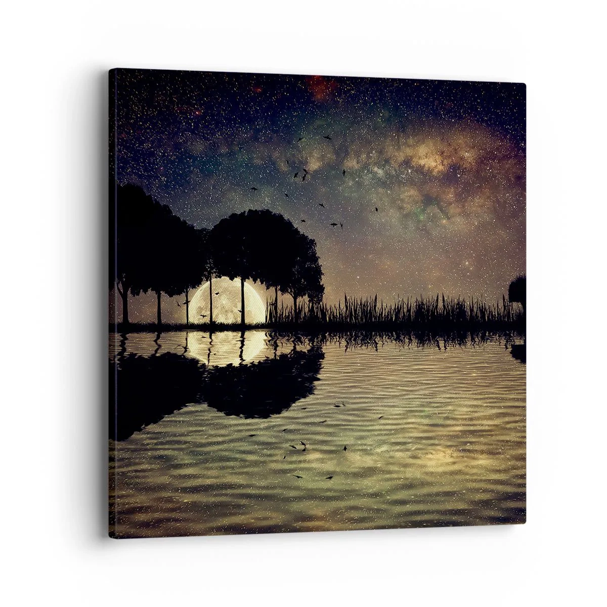 Bild auf Leinwand - Leinwandbild - Nacht am Ende der Welt - 40x40 cm