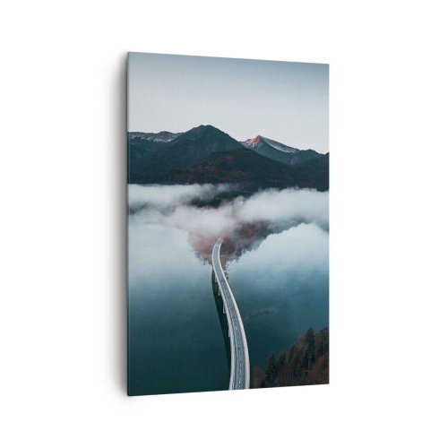 Bild auf Leinwand - Leinwandbild - Über Wasser so glatt wie ein Spiegel - 80x120 cm