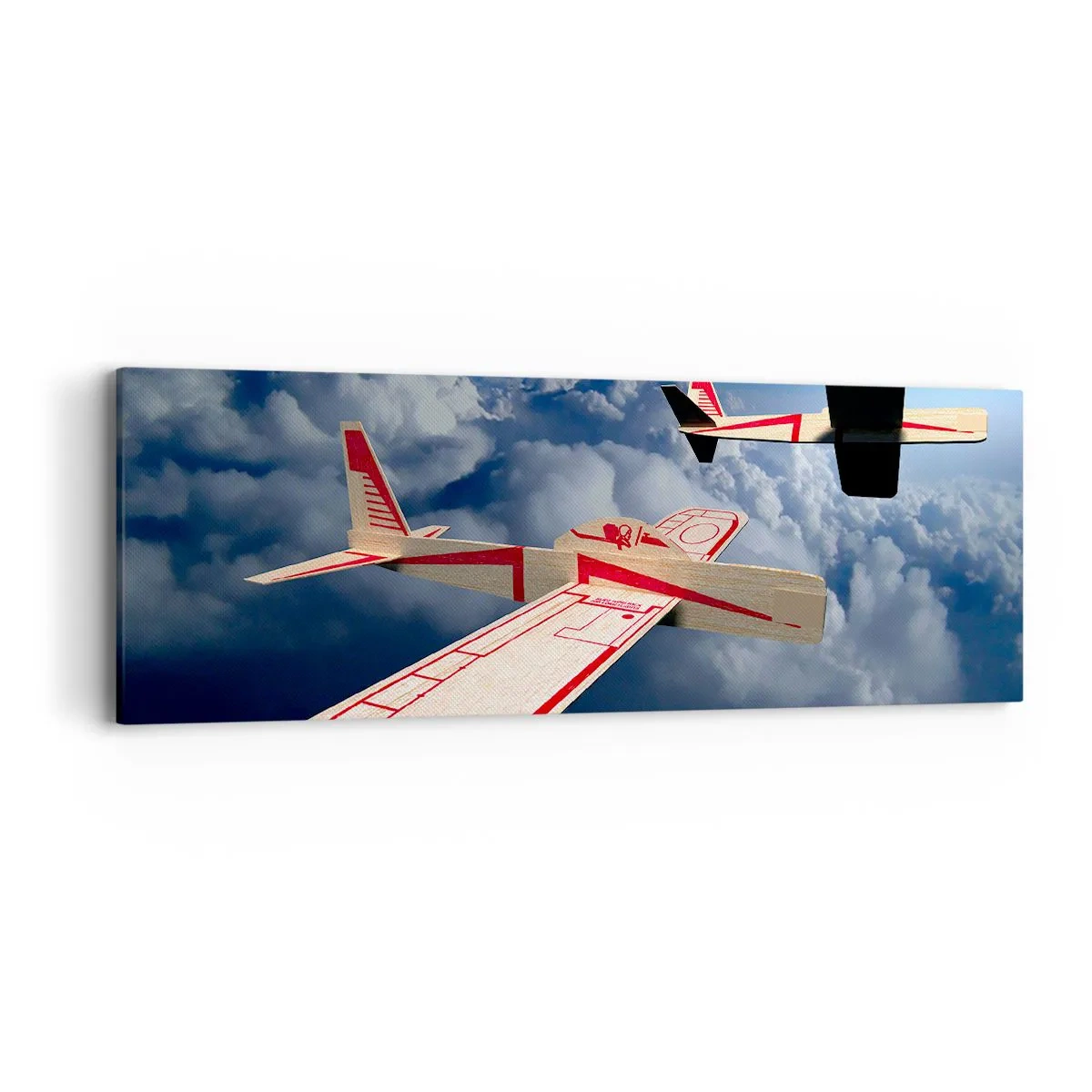 Bild auf Leinwand - Leinwandbild - Noch höher, noch weiter - 90x30 cm