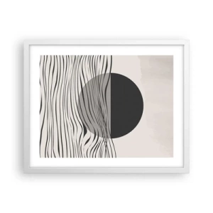 Poster in einem weißen Rahmen - Halbe Komposition - 50x40 cm