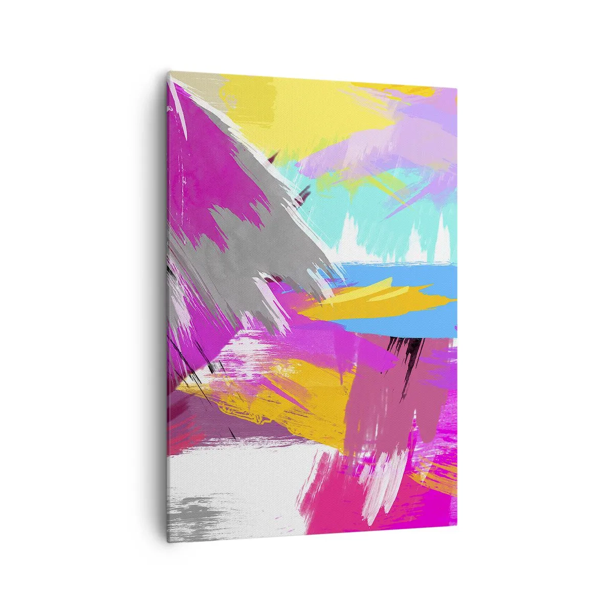 Bild auf Leinwand - Leinwandbild - Dynamische Abstraktion in intensiven Farben - 70x100cm - Und nochmal und nochmal und nochmal wieder - Moderne Wanddekoration für Wohnzimmer und Schlafzimmer ARTTOR