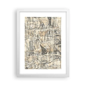 Poster in einem weißen Rahmen - Es wartet darauf, entschlüsselt zu werden - 30x40 cm