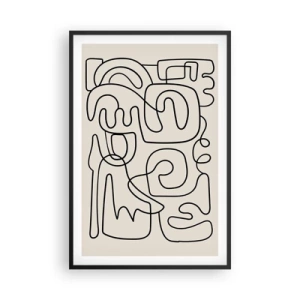 Poster in einem schwarzem Rahmen - Folge der Spur - 61x91 cm