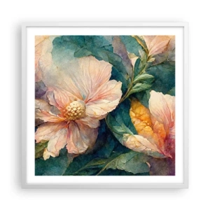 Poster in einem weißen Rahmen - Pure Subtilität - 60x60 cm