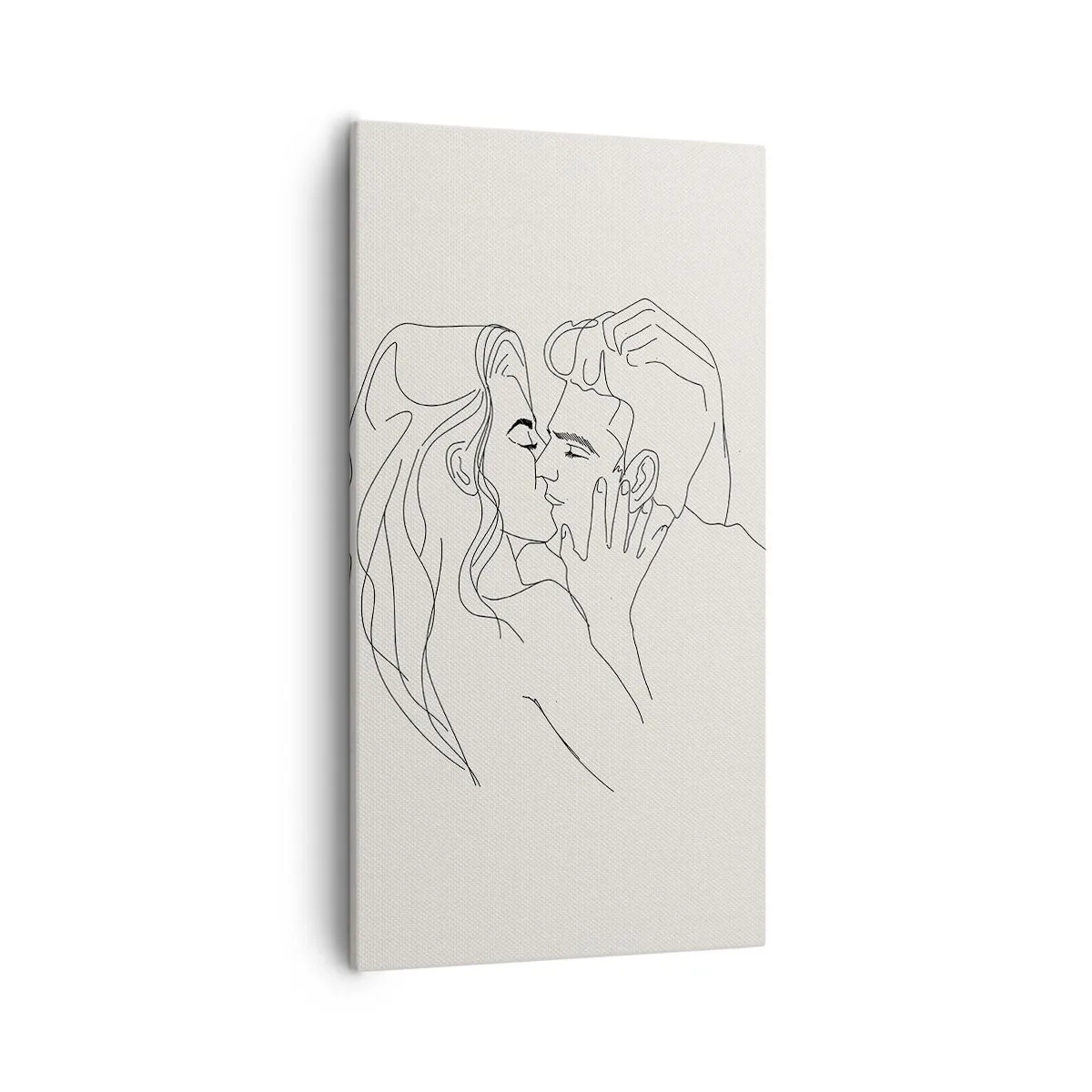 Bild auf Leinwand - Leinwandbild - Verstrickt im Gefühl - 55x100 cm
