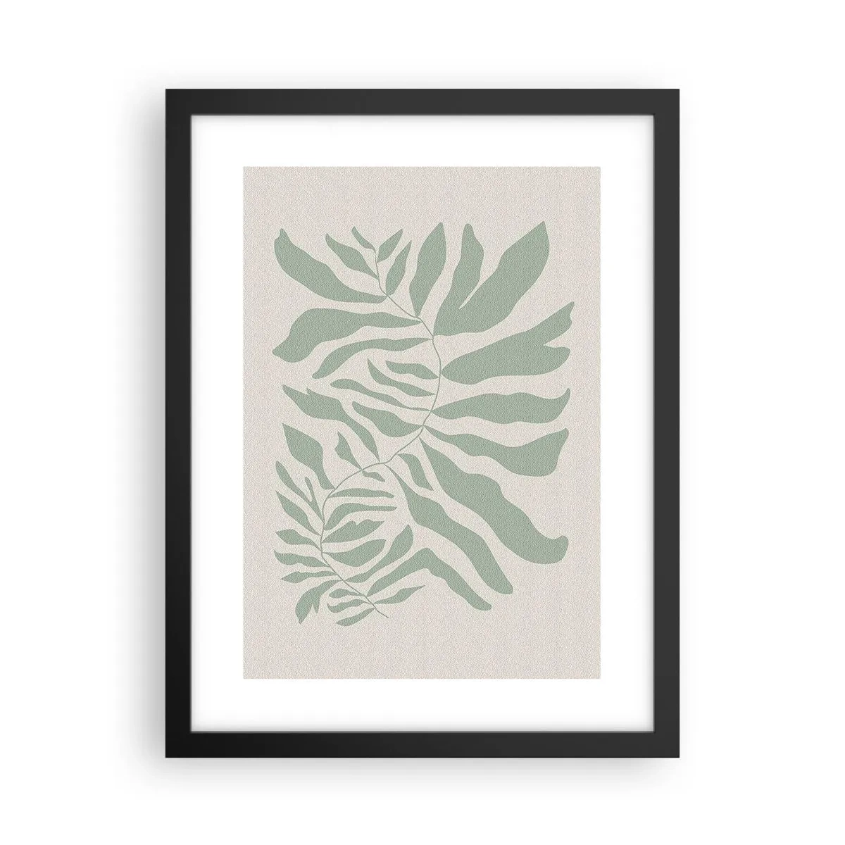 Poster in einem schwarzem Rahmen - Smaragdzweig - 30x40 cm