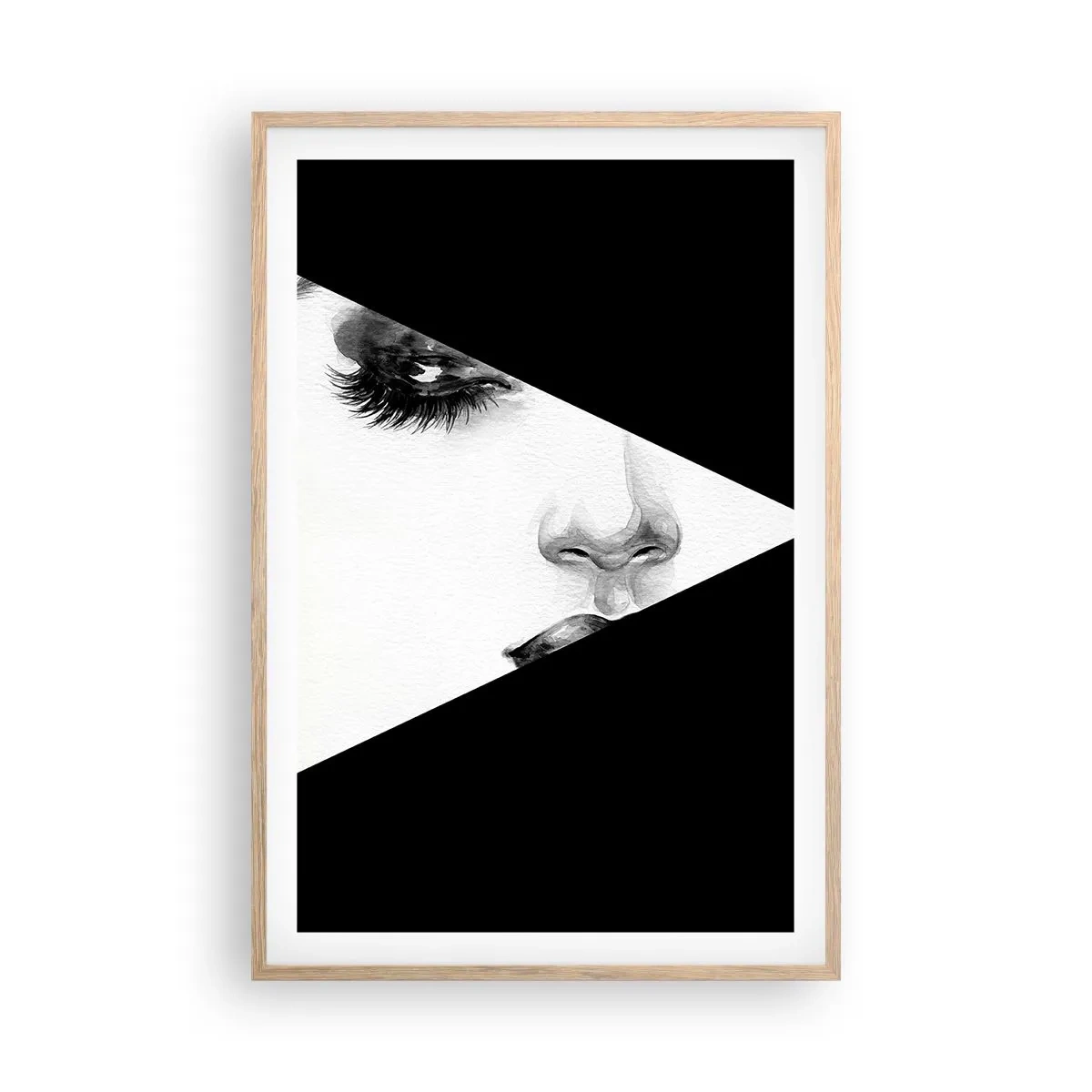 Poster in einem Rahmen aus heller Eiche - Immer unentdeckt - 61x91 cm